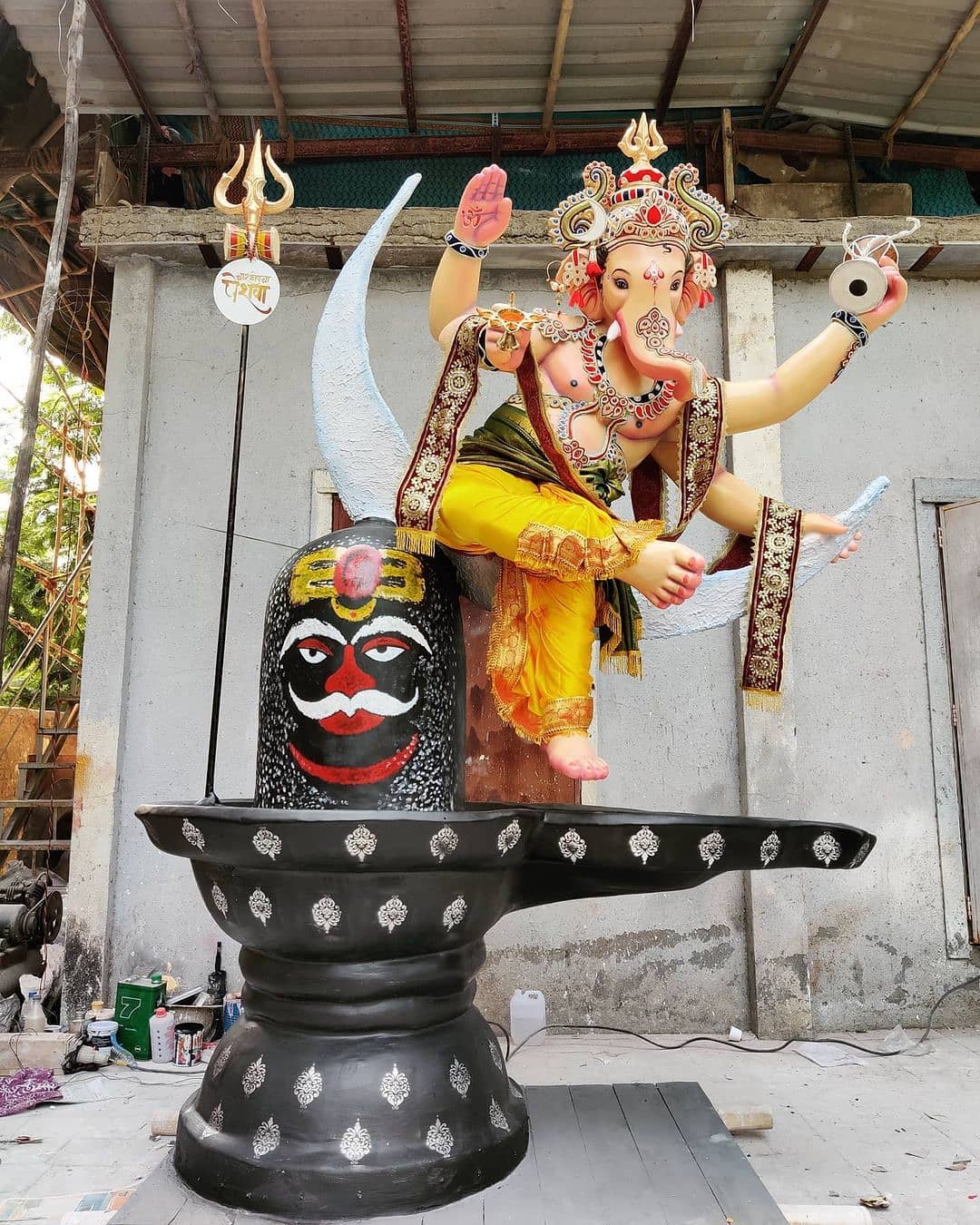 Ganpati Decoration Mandir Photo Free Download
